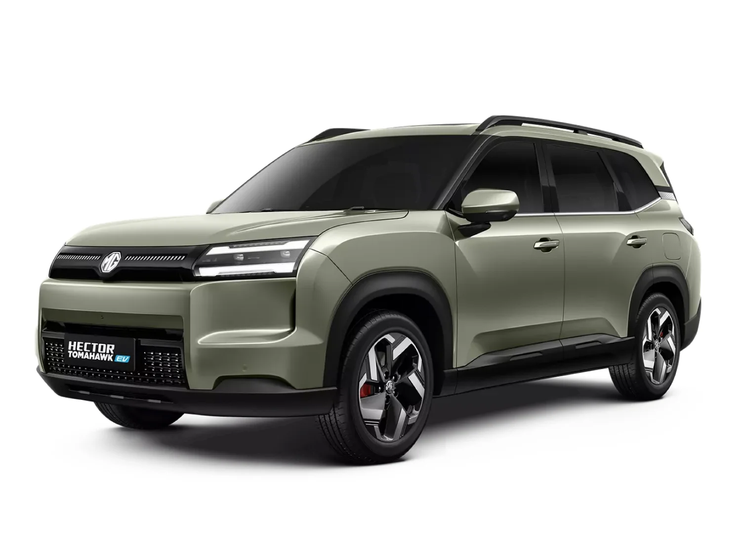MG Hector Tomahawk EV Khaki Green